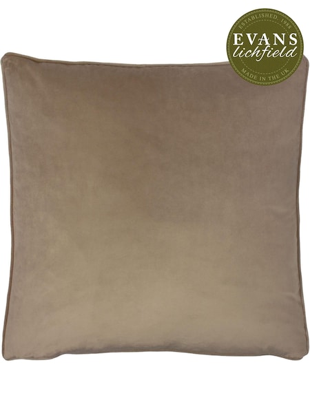 Evans Lichfield Beige 55 x 55cm Opulence Velvet Cushion (T11029) | £26
