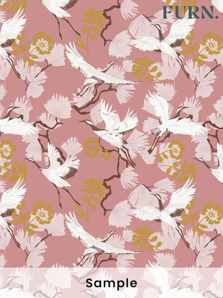 furn. Blush Pink Demoiselle Botanical Wallpaper (T11783) | £1