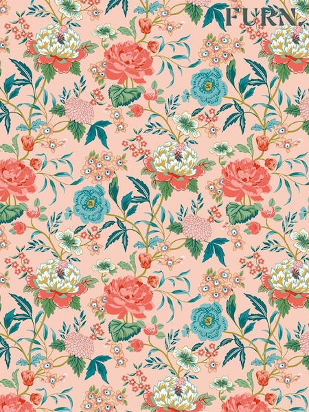 furn. Pink Azalea Bright Blooms Wallpaper (T11786) | £1