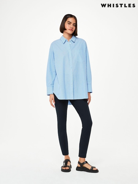 Whistles Blue Super Stretch Trousers (T12670) | £99