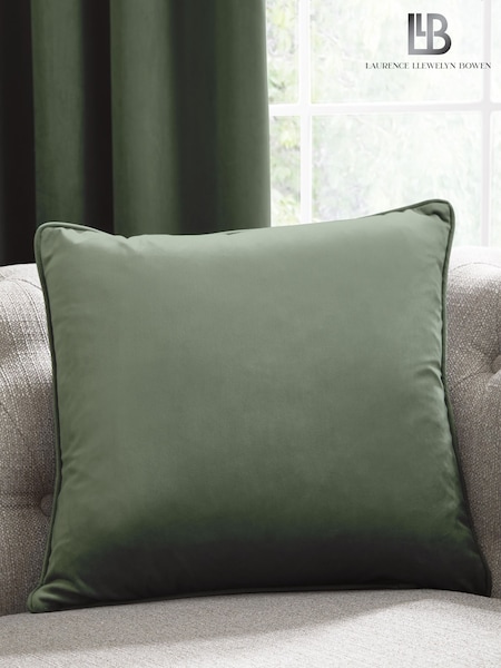 Laurence Llewelyn-Bowen Green Montrose Velvet Filled Cushion (T13997) | £18