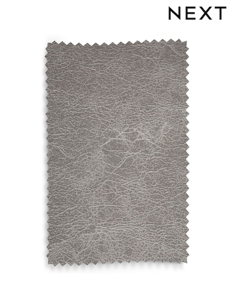 Light Grey Monza Faux Leather Upholstery Swatch (T14233) | £0
