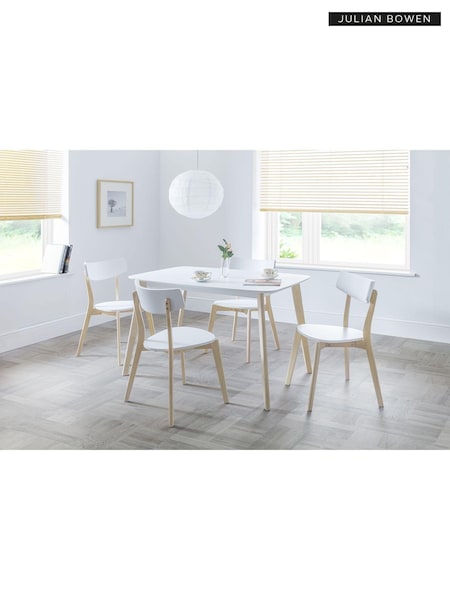 Julian Bowen White Casa Rectangular Dining Table (T16270) | £165
