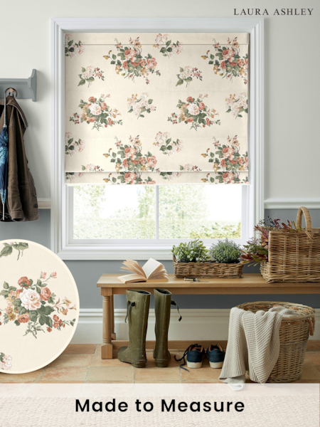 Laura Ashley Natural Rosemore Made To Measure Roman Blind (T16589) | £75