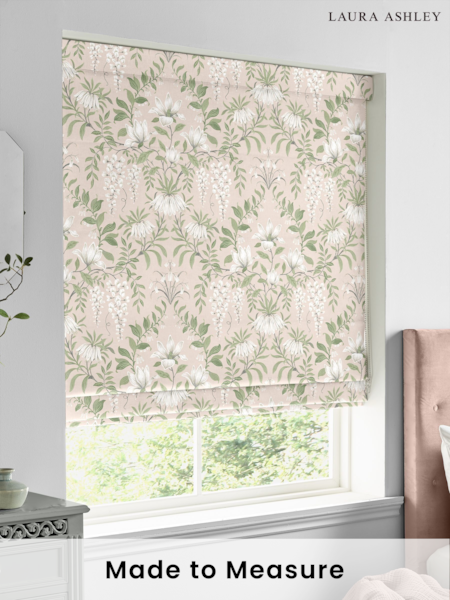 Laura Ashley Blush Pink Parterre Made To Measure Roman Blind (T16593) | £79