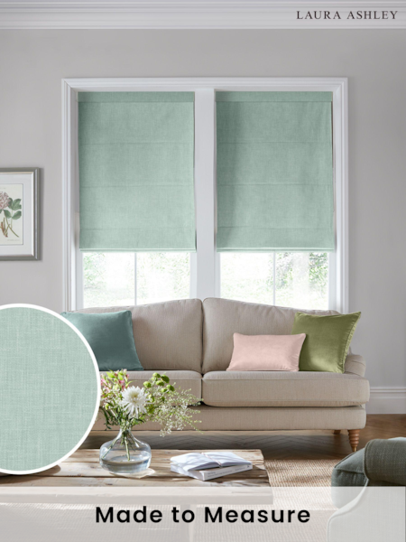 Laura Ashley Duck Egg Blue Easton Made To Measure Roman Blind (T20169) | £79