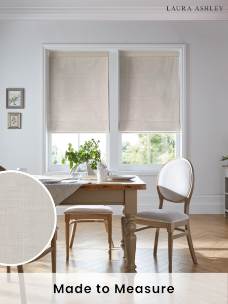 Laura Ashley Grey Easton Made To Measure Roman Blind (T20508) | £79