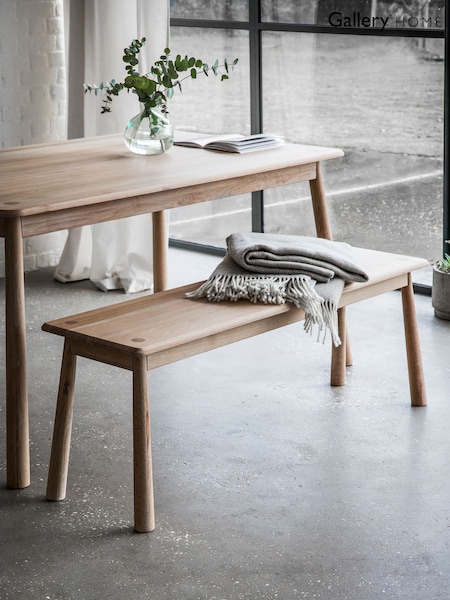 Gallery Home Natural Virginia Dining Bench (T21345) | £246