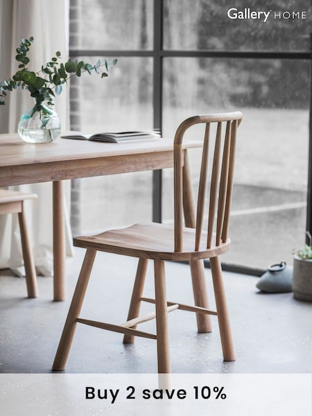 Gallery Home Natural Set of 2 Virginia Dining Chairs (T21347) | £545
