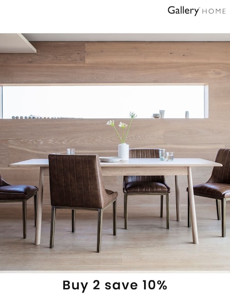 Gallery Home Natural Virginia 8 Seater Extending Dining Table (T21350) | £840