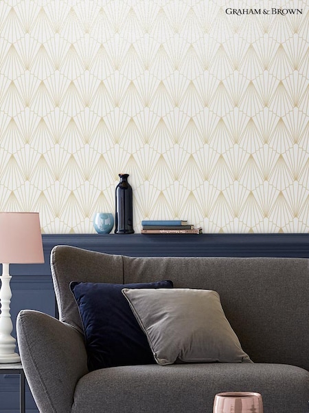 Graham & Brown Gold Rene 10M Wallpaper (T22502) | £80