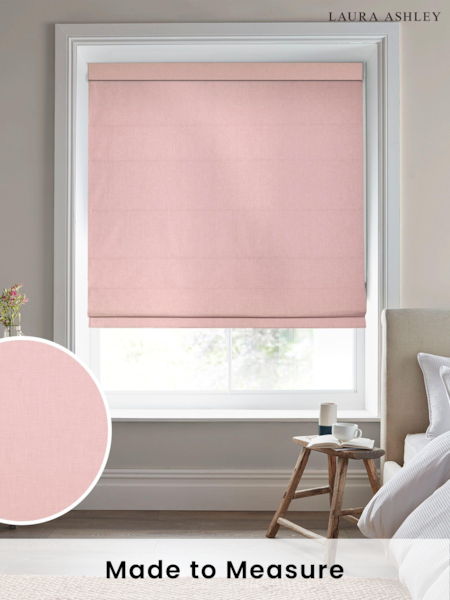 Laura Ashley Blush Pink Easton Made To Measure Roman Blind (T22799) | £79