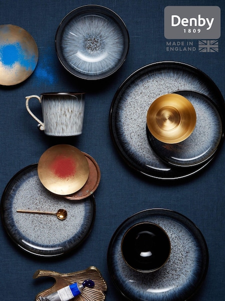 Denby Set of 4 Black Coupe Dinner Plates (T23108) | £88