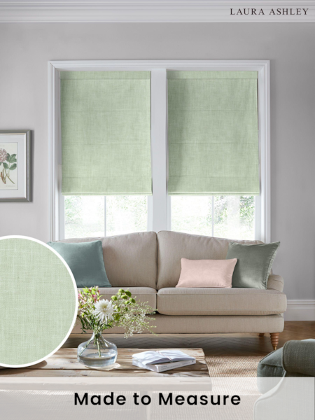 Laura Ashley Sage Green Easton Made To Measure Roman Blind (T23713) | £79