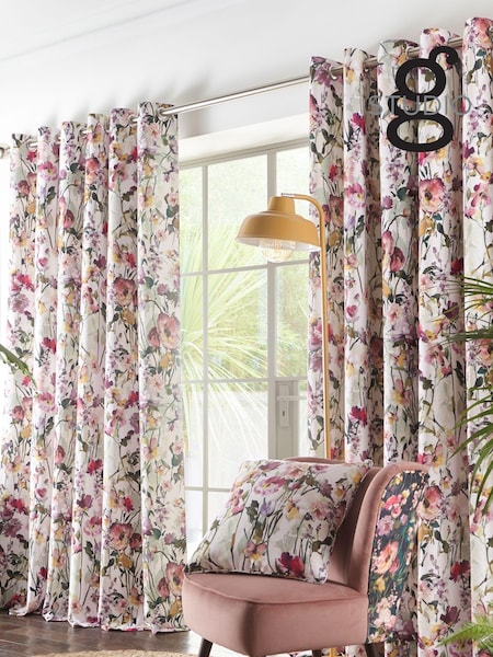 Studio G Cream Meadow Eyelet Curtains (T25414) | £120 - £220