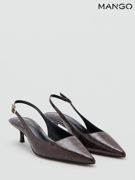 Red - Mango Sling Back Kitten Heels
