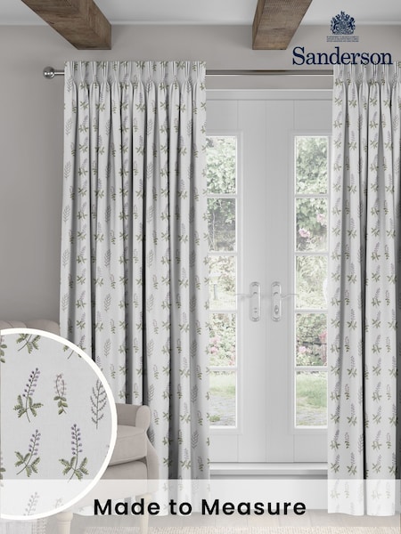 Sanderson Green Bilberry Made To Measure Curtains (T27277) | £169