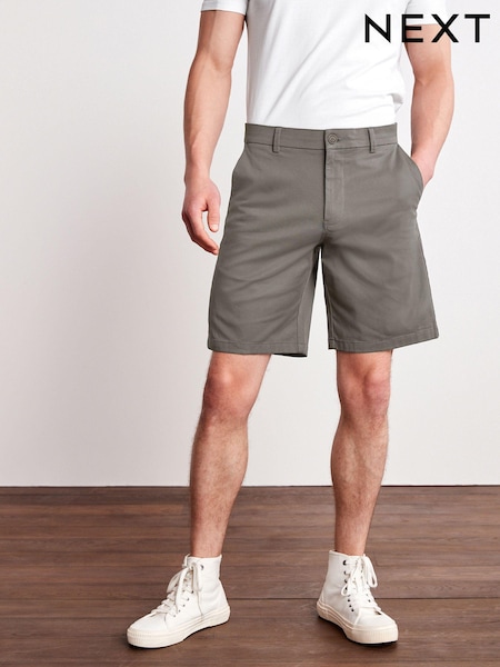 Charcoal Grey Relaxed Fit Stretch Chinos Shorts (T27721) | £20