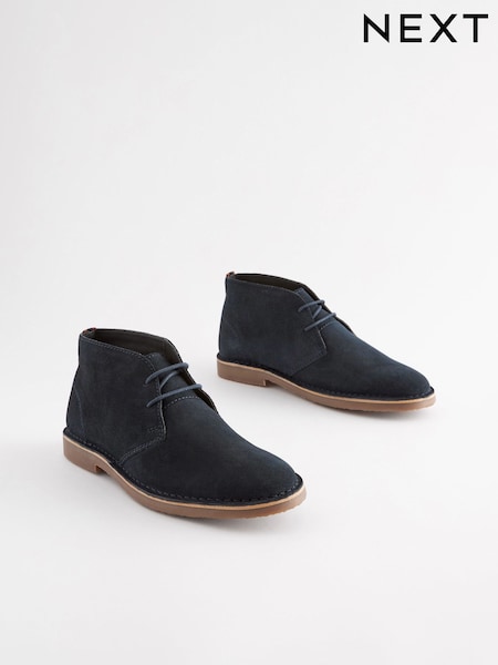 Navy Blue Suede Desert Boots (T28166) | £52