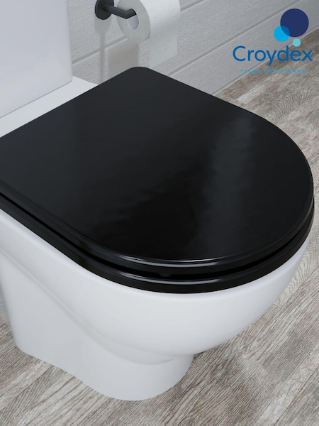 CROYDEX Black Iseo D Shape Toilet Seat (T28309) | £91