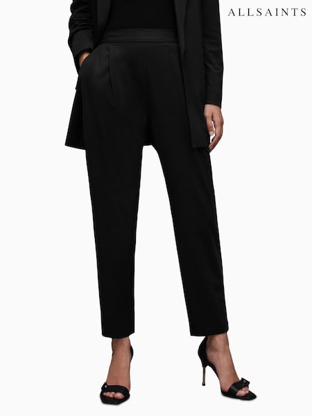 AllSaints Black Jersey Trousers (T28671) | £99