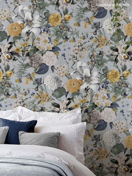 Graham & Brown Blue Glasshouse 10M Wallpaper (T30506) | £85