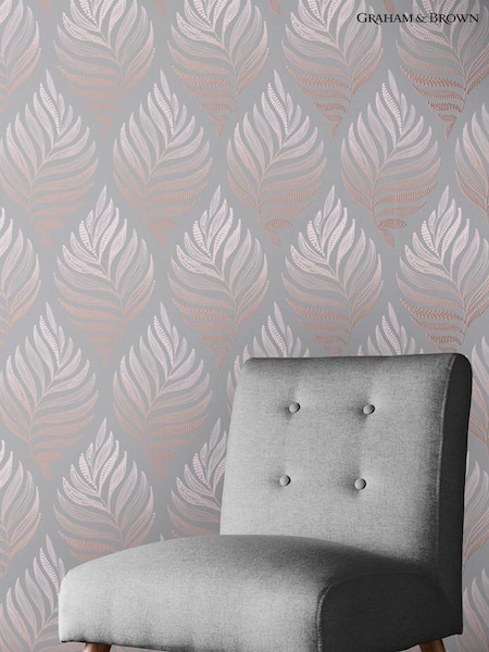 Graham & Brown Grey Botanica 10M Wallpaper (T30670) | £65