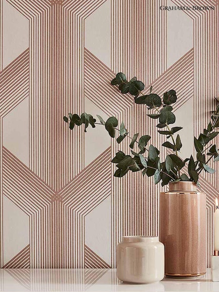 Graham & Brown White Lagom Geo Wallpaper (T30703) | £1