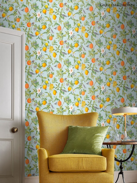 Graham & Brown Blue Amalfi Wallpaper Sample (T30711) | £1