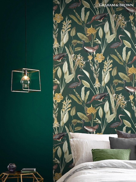 Graham & Brown Multi Green Glasshouse Wallpaper Sample (T30725) | £1