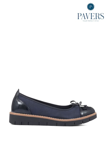 Pavers Blue Ballet Pumps (T30999) | £35