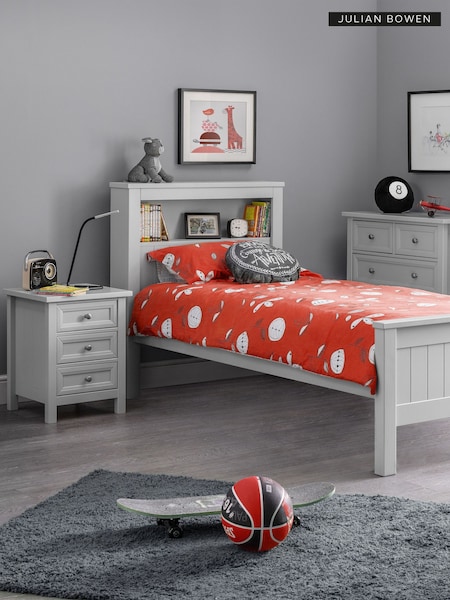 Julian Bowen Dove Grey Maine Single Bed Bed (T31140) | £320