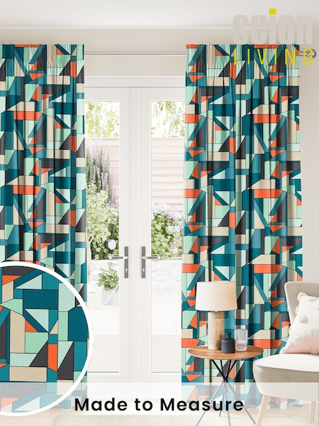 Scion Blue Scion Beton Made To Measure Curtains Curtains (T35582) | £169