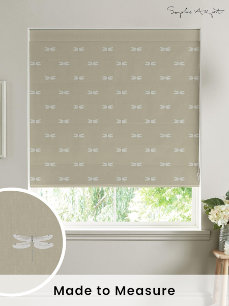 Sophie Allport Natural Dragonfly Made To Measure Roman Blind 100% Cotton Blind (T35602) | £79