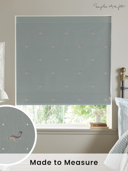 Sophie Allport Blue Hare Made To Measure Roman Blind 100% Cotton Blind (T35606) | £79