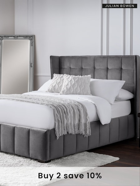 Julian Bowen Grey Gatsby Bed (T36152) | £430 - £460