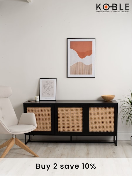 Koble Black Mia Smart Rattan Sideboard (T39028) | £250