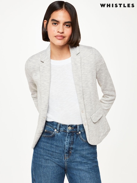 Whistles Grey Slim Jersey Jacket (T40100) | £95