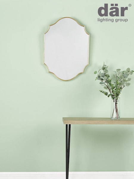 Dar Lighting Gold Charlotte Rectangle Mirror (T40832) | £95