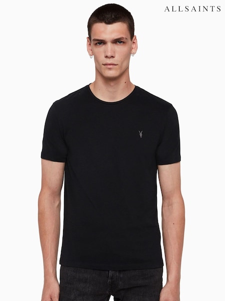 AllSaints Black Brace Short Sleeve Crew T-Shirt (T41107) | £39