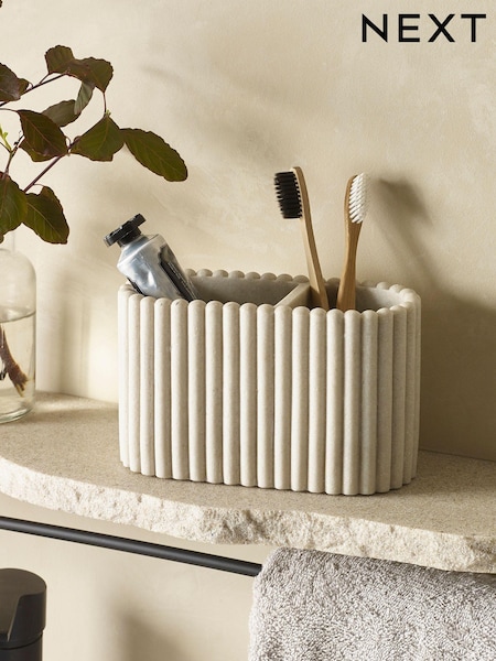 Natural Rib Toothbrush Holder (T43169) | £14