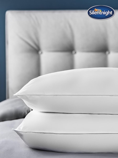 Silentnight Luxury Feather & Down Anti Bacterial 100% Cotton Pillow Pair (T45403) | £37