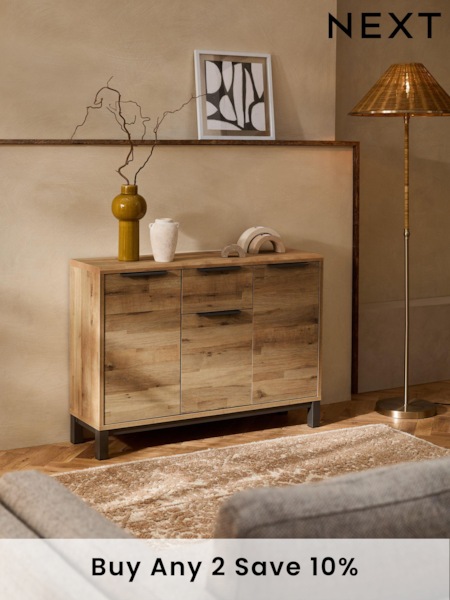 Dark Bronx Oak Effect Slim Large Sideboard (T45556) | £260