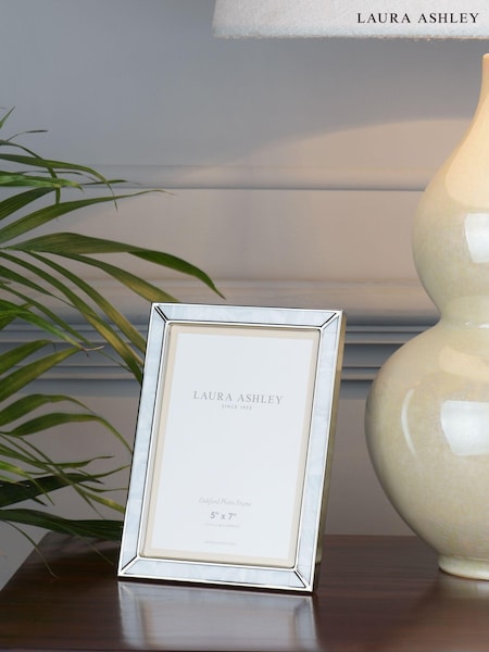 Laura Ashley Chrome Oakford Nickel Plated With Mother Of Pearl Picture Frame (T46403) | £24