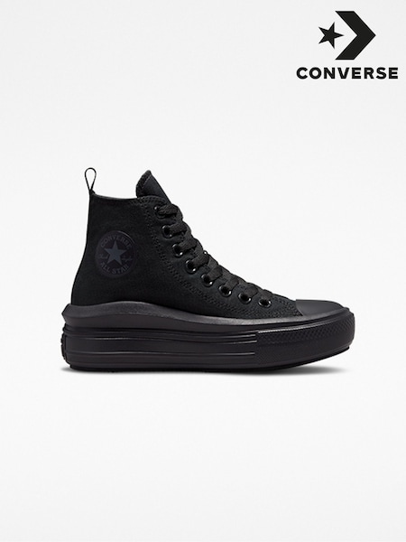 Converse Black Move High Top Youth Trainers (T47797) | £55