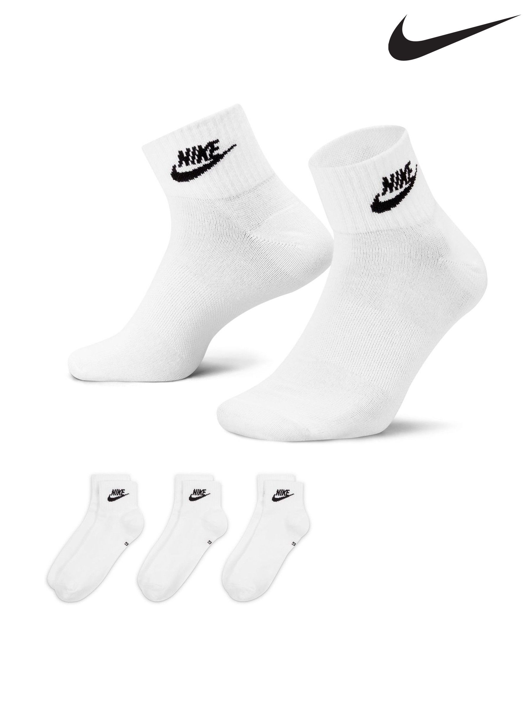 Men s White Nike Socks White Crew Socks Next UK