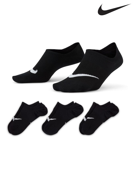 Nike Black Womens Footsie Training Socks 3 Pack (T50327) | £14