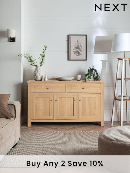 Natural Malvern Oak Effect Large Sideboard (T50751) | £450