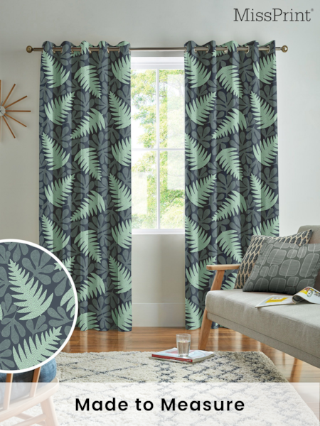 MissPrint Atlantis 100% Cotton Deep Sea Made to Measure Curtains (T51356) | £91