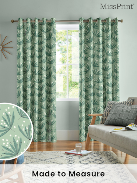 MissPrint Thyme 100% Cotton Wildflower Made to Measure Curtains (T51360) | £91